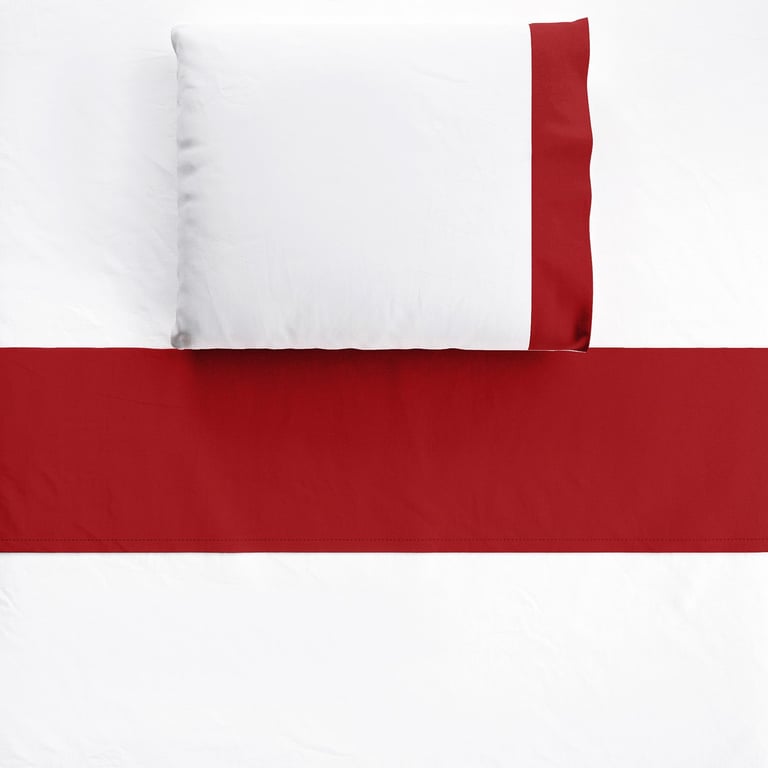 Jogo de Lençol Berço Branco e Vermelho 3 Peças — vista alternativa