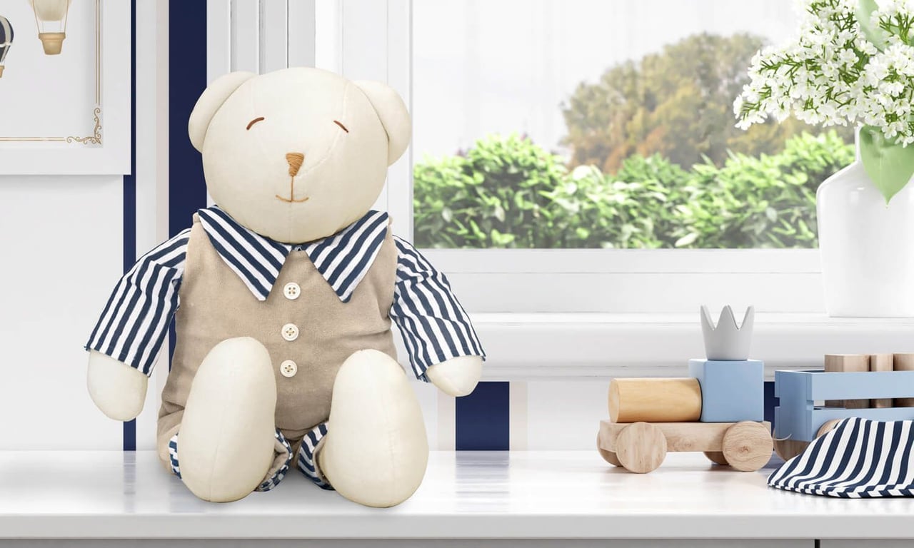 Urso Luxo Azul Marinho 45cm — vista alternativa