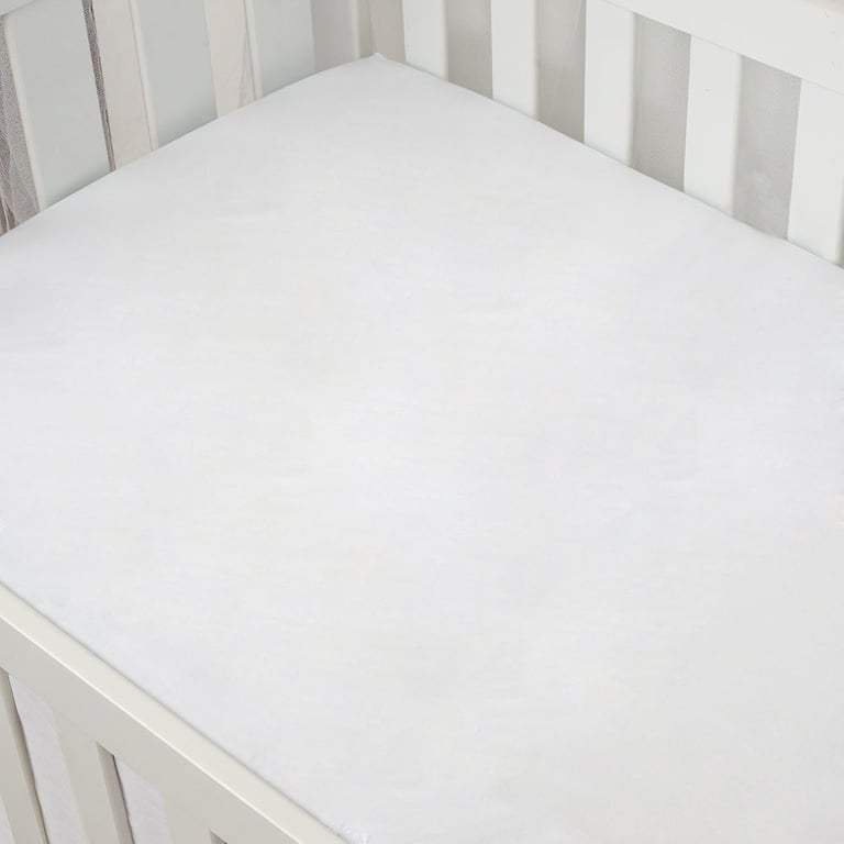 Lençol de Baixo Berço de Malha Branca com Elástico