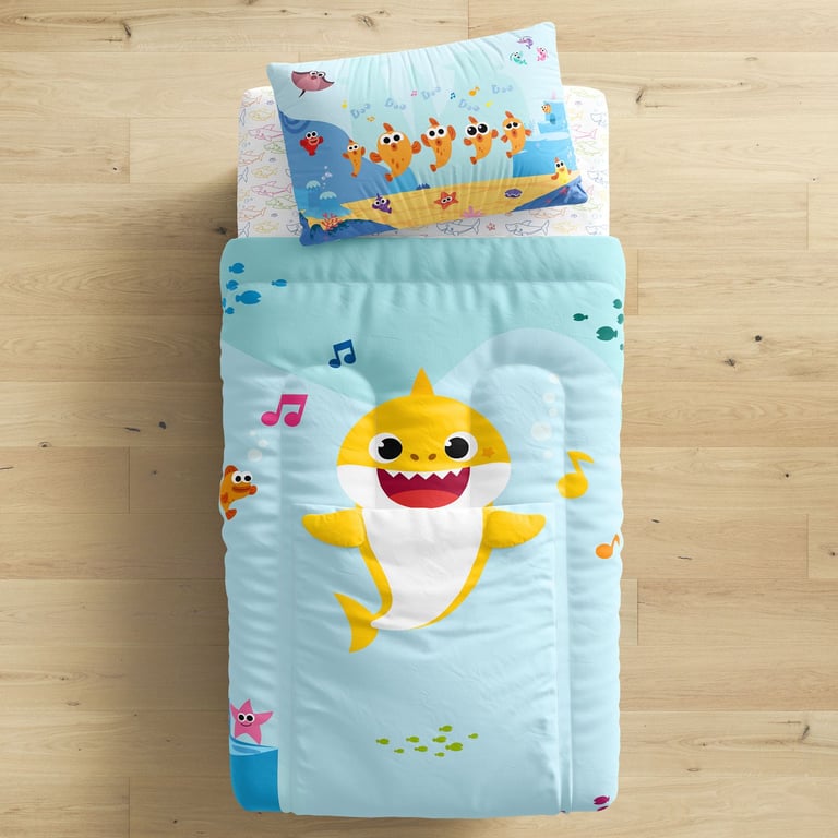 Edredom Infantil Solteiro com Bolso Baby Shark — vista alternativa