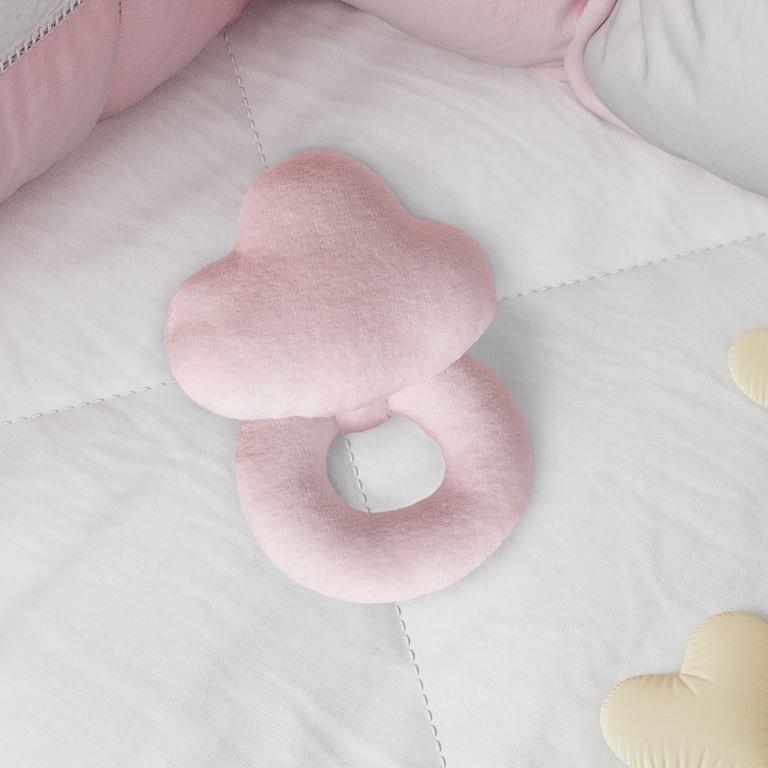 Chocalho Para Bebê Nuvem Rosa