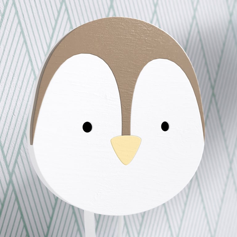 Cabideiro de Parede Pinguim Arca dos Bichinhos