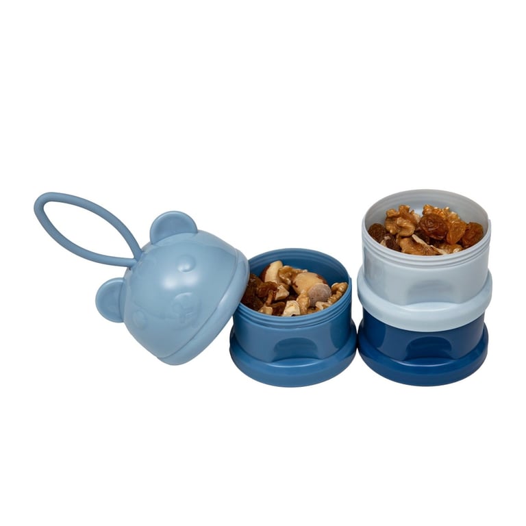 Potes Empilháveis para Leite em Pó e Snacks Azul