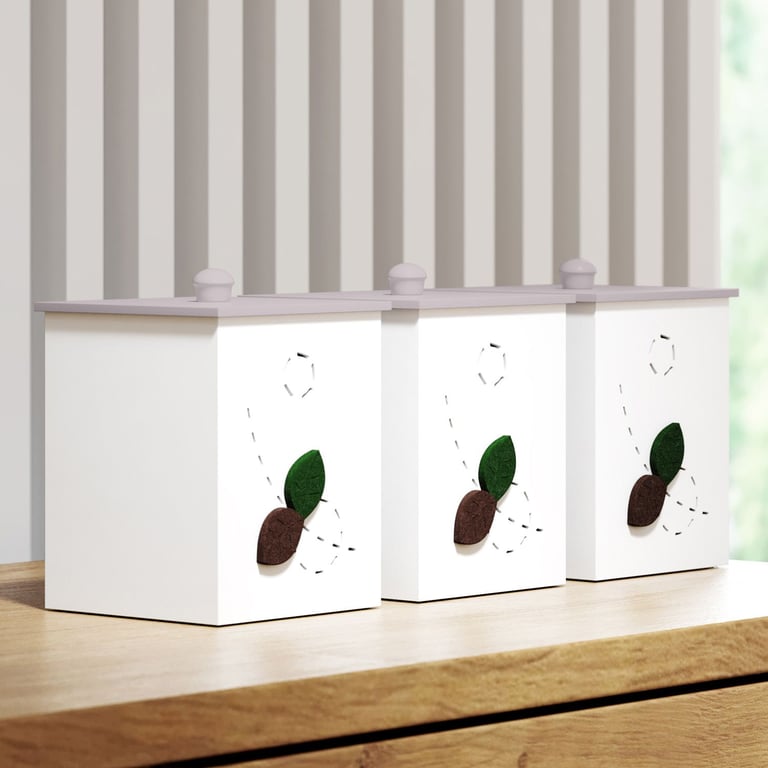 Jogo de Potes Folhas Safári Baby