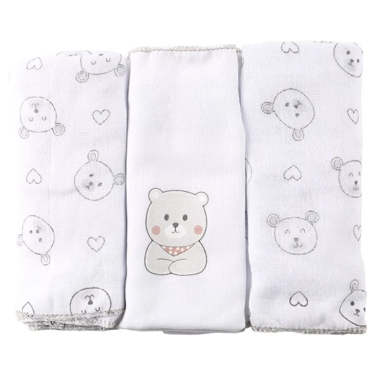 Kit Fralda de Pano Luxo Incomfral Bublim com Puff Urso