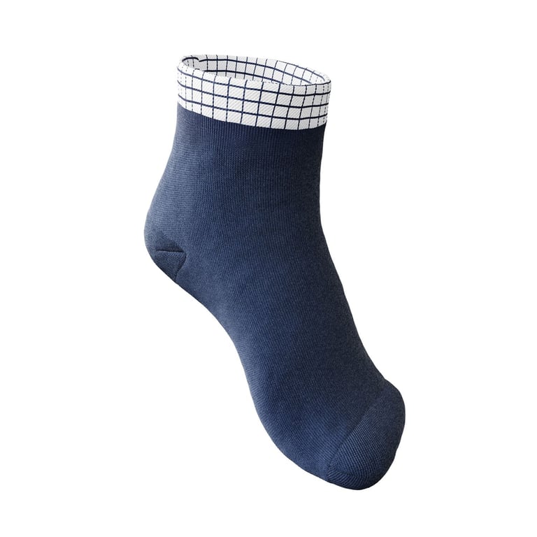 Meia Bebê Azul Marinho Grid — vista alternativa