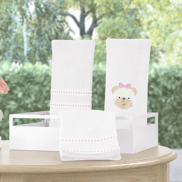 Jogo Fraldas de Boca Ursinha Rosa