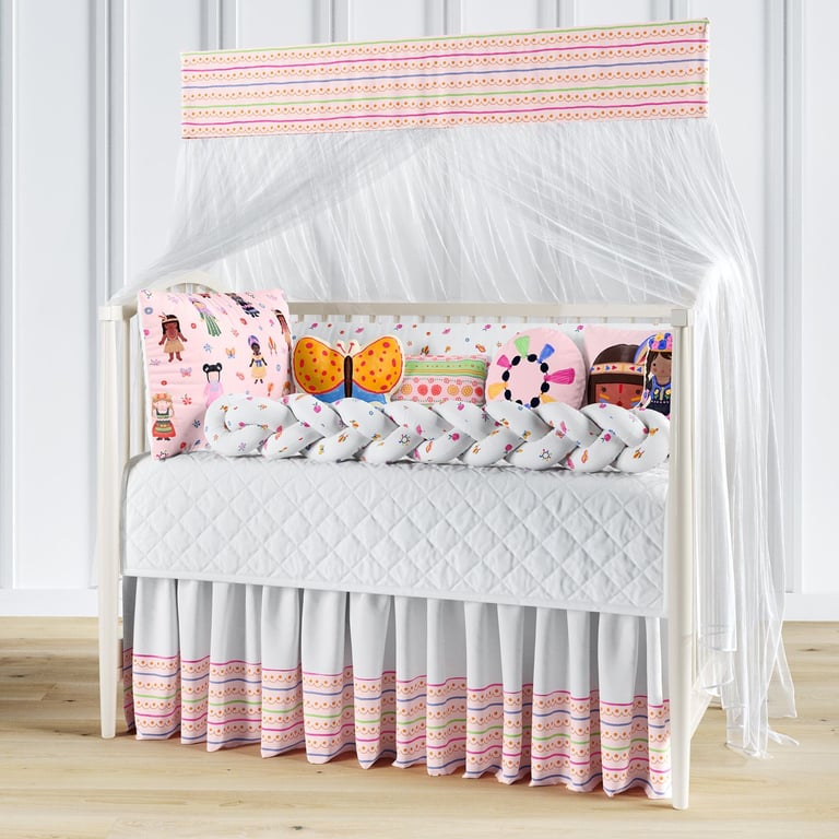 Kit Berço Trança Meninas do Mundo — vista alternativa