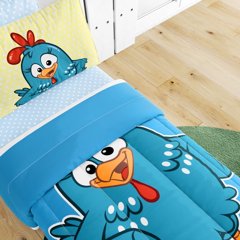 Edredom Infantil Solteiro Galinha Pintadinha
