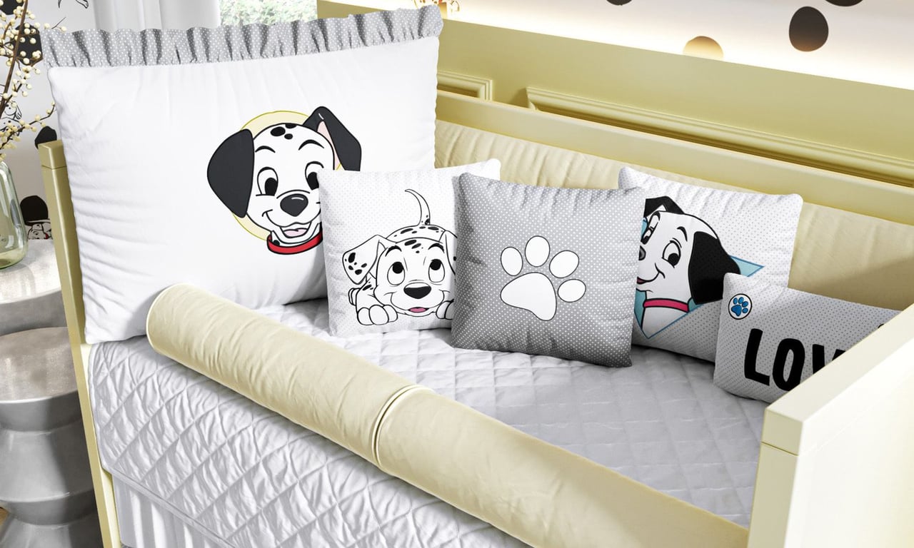 Kit Berço 101 Dálmatas Amarelo