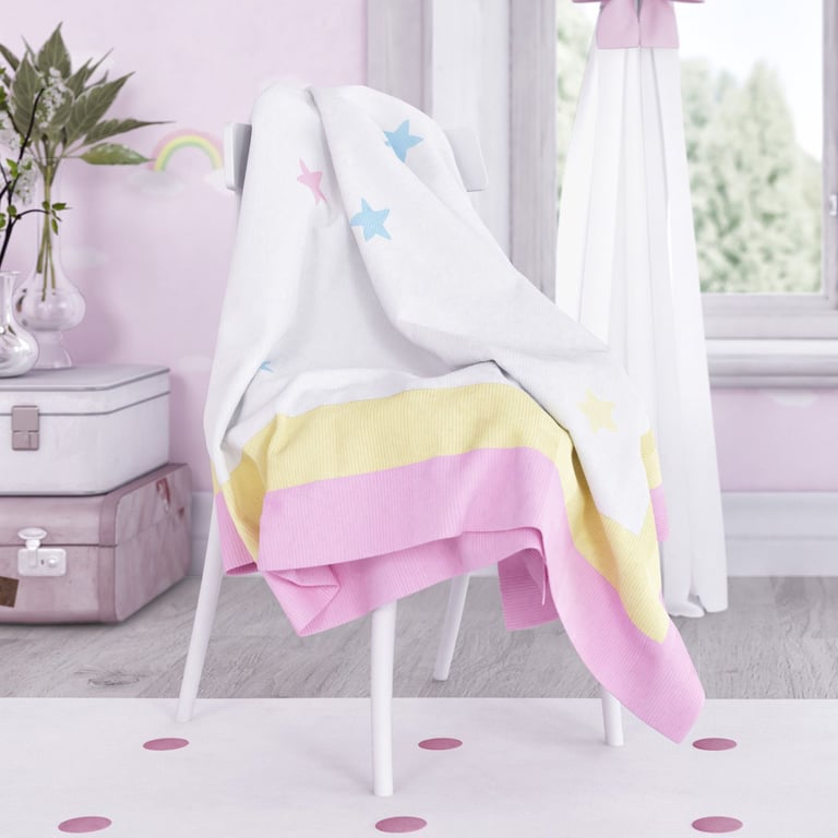 Manta Bebê Tricot Estrelinhas 1m