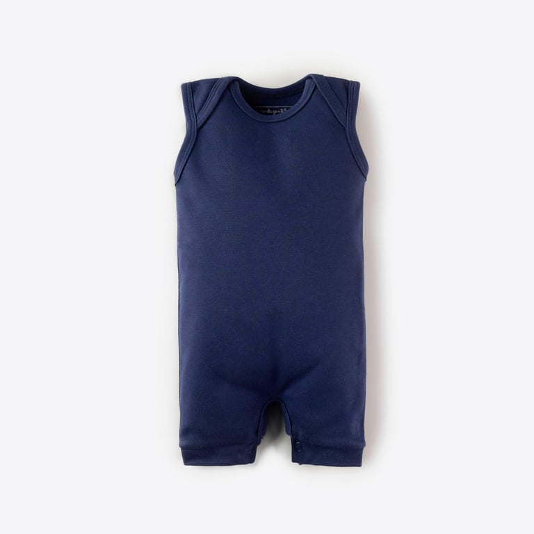 Macacão Banho de Sol Comfort em Algodão Egípcio Azul Bebê