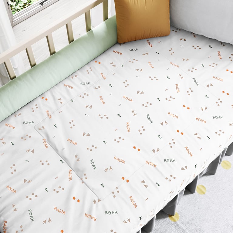 Edredom de Berço Dinossauro Roar e Rawr