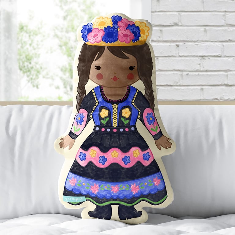 Almofada Meninas do Mundo Luna 33cm