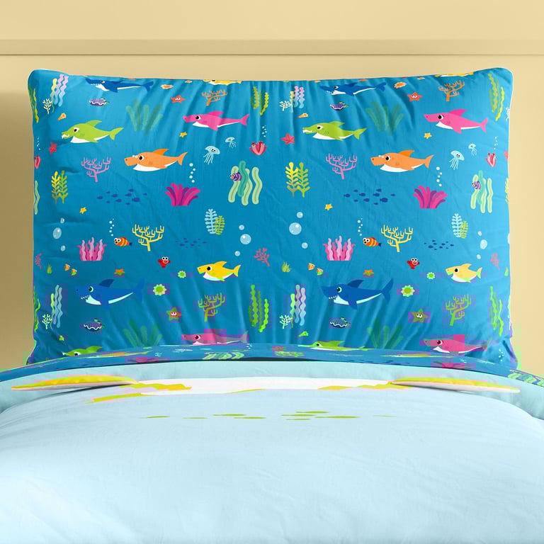Fronha de Travesseiro Infantil Solteiro Baby Shark