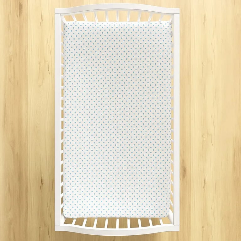 Lençol Berço com Elástico Amiguinhos Azul Céu