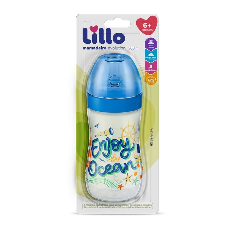 Mamadeira Enjoy Ocean Azul 300ml