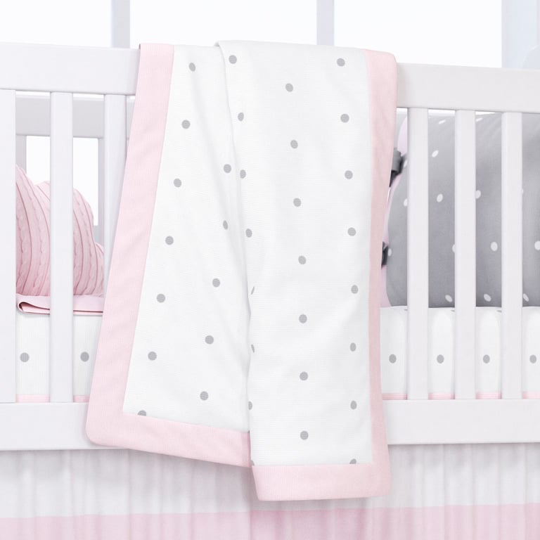 Manta Tricot Poá Azul 1,45m