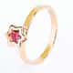 Anel Infantil Estrela com Strass Marsala Ouro - imagem 1