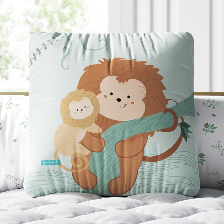 Almofada Quadrada Amiguinho Mico-Leão-Dourado
