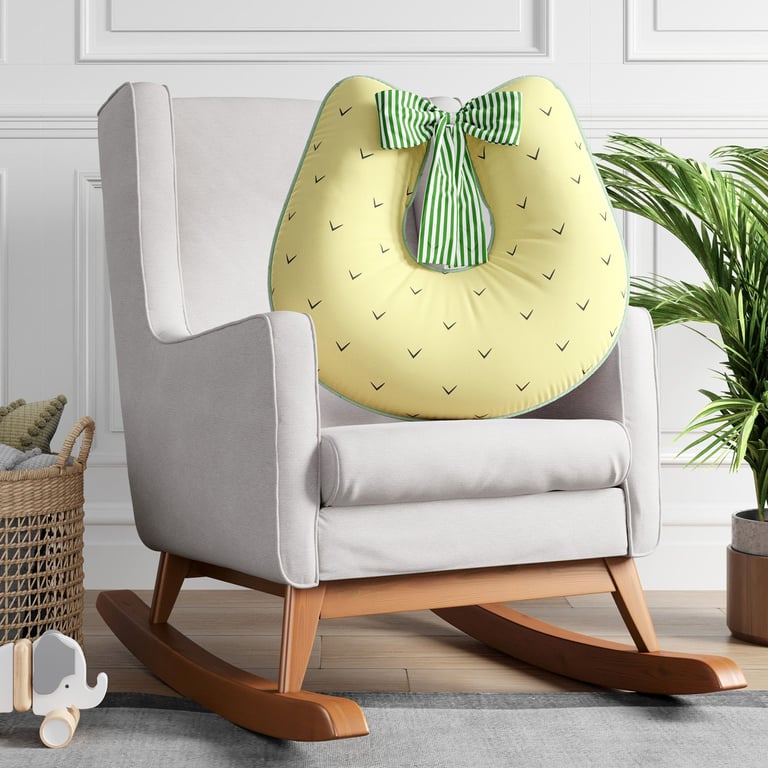 Almofada Amamentação Abacaxi Amarelo e Verde — vista alternativa