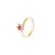 Anel Infantil Estrela com Strass Marsala Ouro - imagem 3