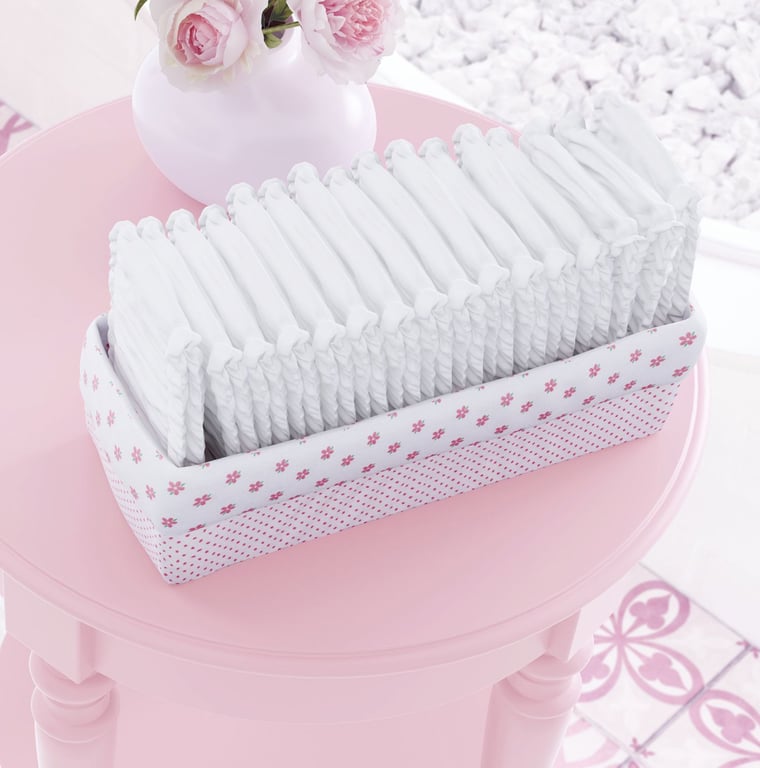 Cesto Organizador Patchwork Rosa 40cm