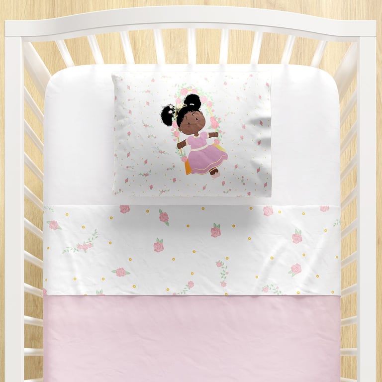 Jogo de Lençol Berço Princesinha Sol 3 peças