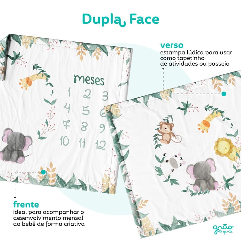 Tapete Mesversário Safári Aquarela — vista alternativa