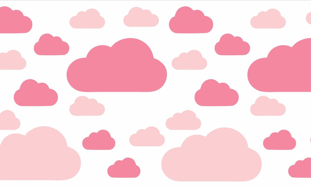 Adesivo de Parede Nuvem Rosa