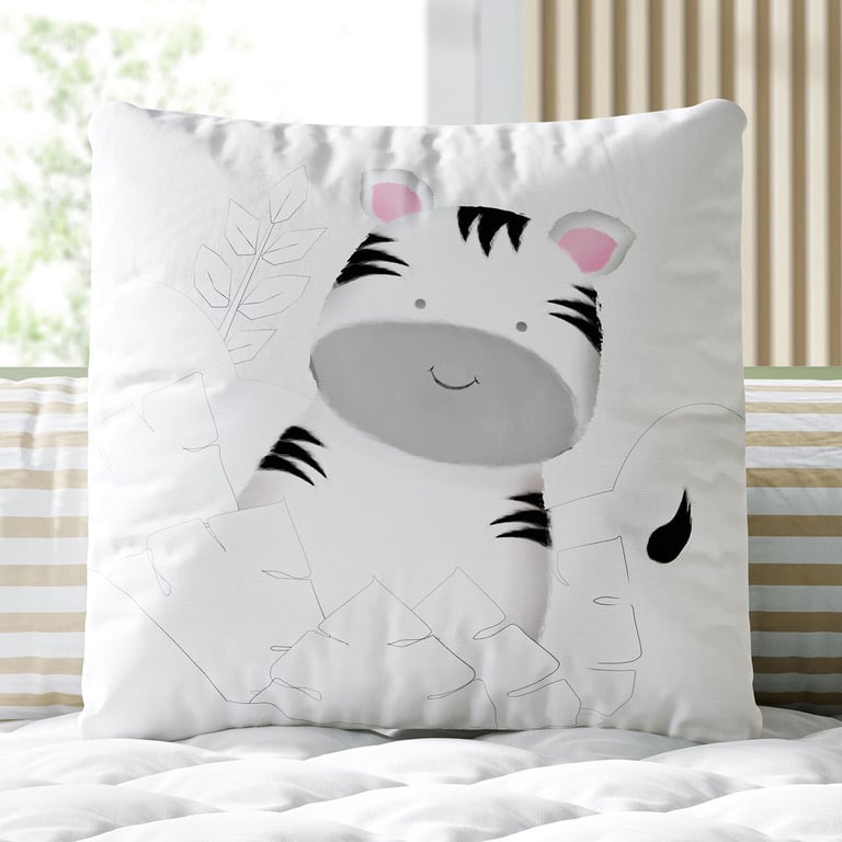Almofada Quadrada Amiguinha Zebra 30cm