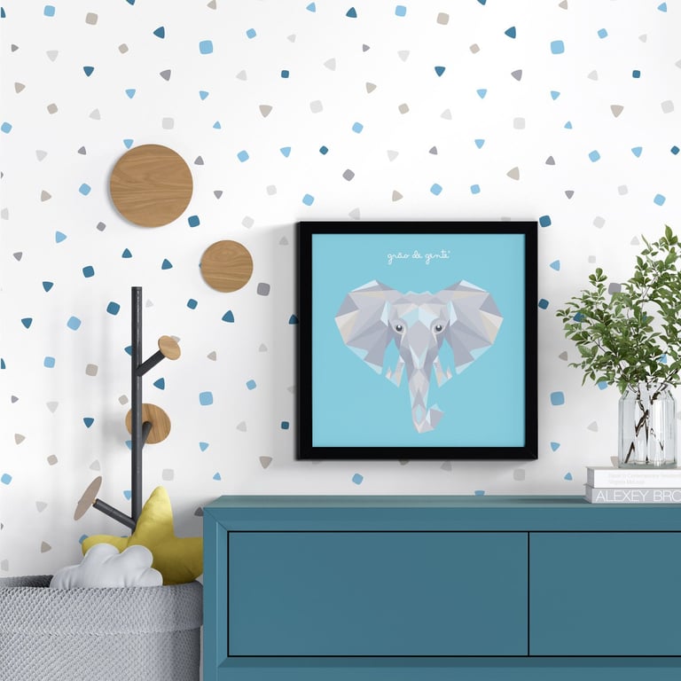 Quadro Elefante Geométrico 38cm — vista alternativa