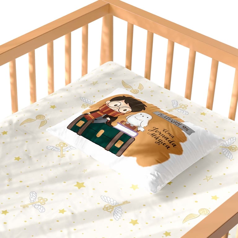 Jogo de Lençol Berço Harry Potter e Coruja Edwiges — vista alternativa