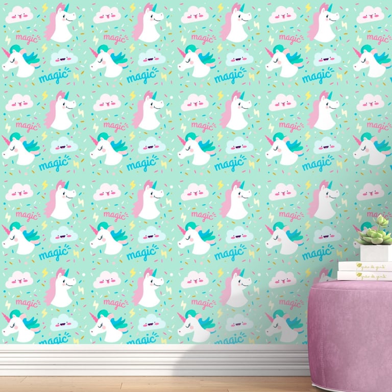 Papel de Parede Nuvem e Unicórnio Magic 3m