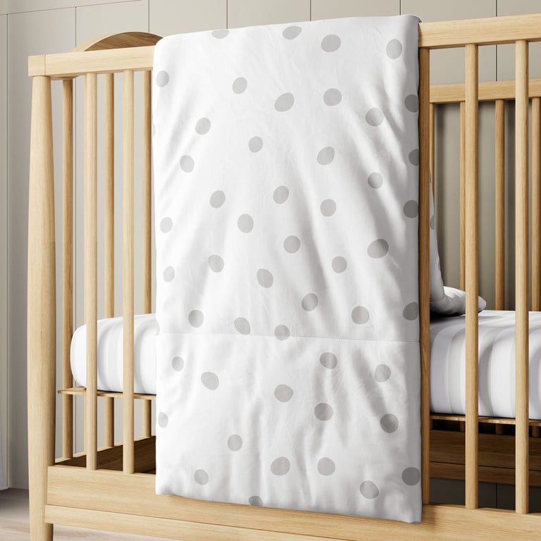 Edredom de Berço Maxi Poá Rosa