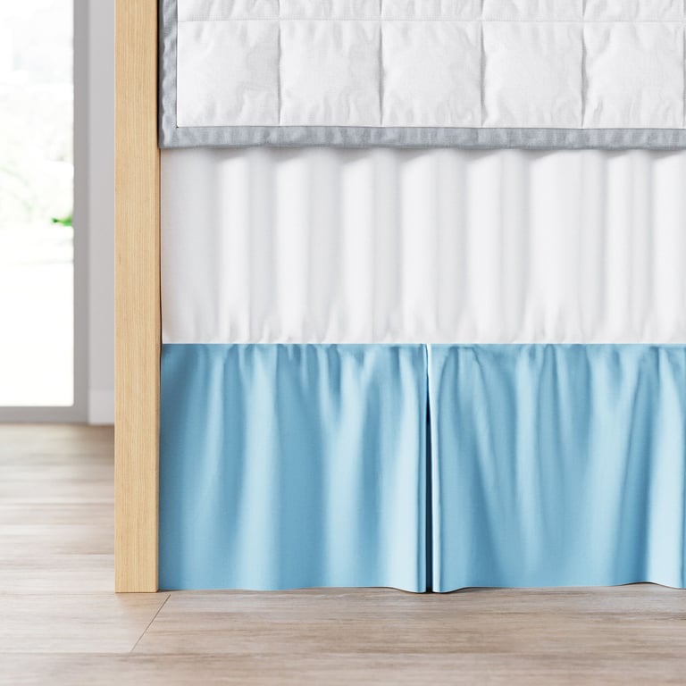 Saia de Berço Barra Pregueada Azul