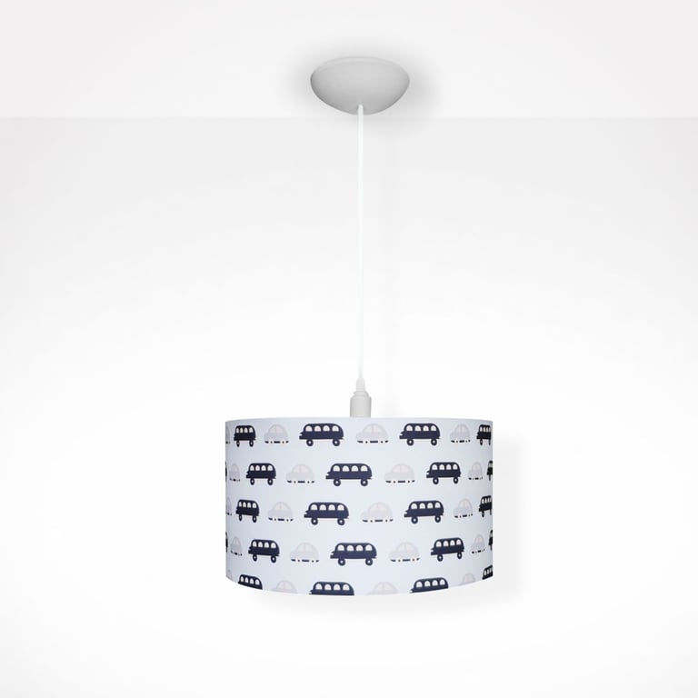 Luminária Pendente Carrinhos Azul Marinho