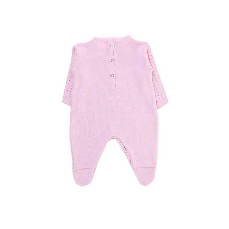 Saída de Maternidade Din Don Detalhe Trança e Furinhos Rosa Claro — vista alternativa