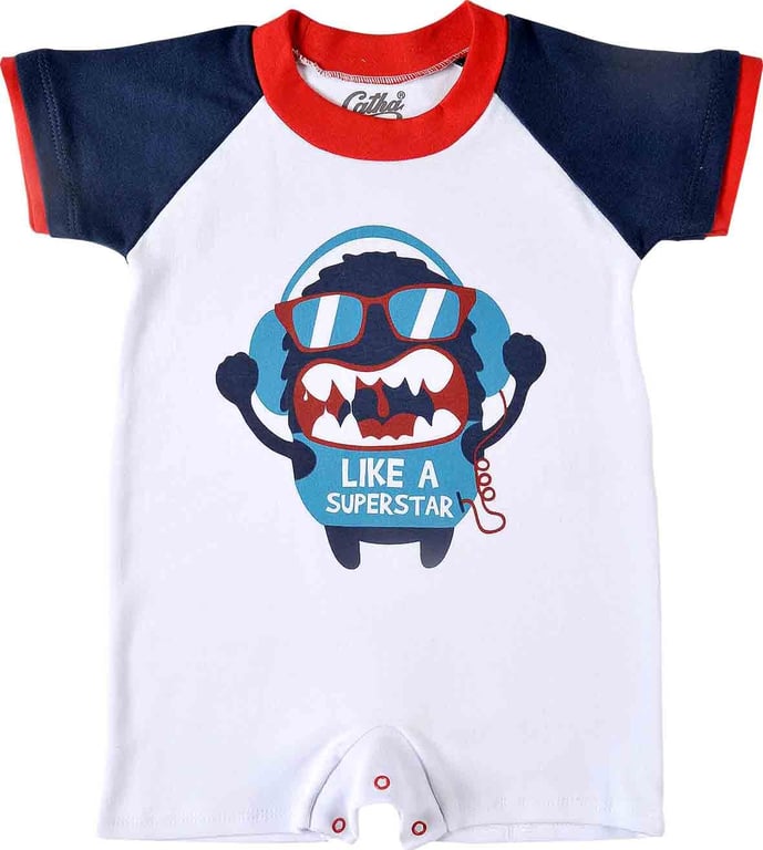 Macacão Curto Bebê Branco