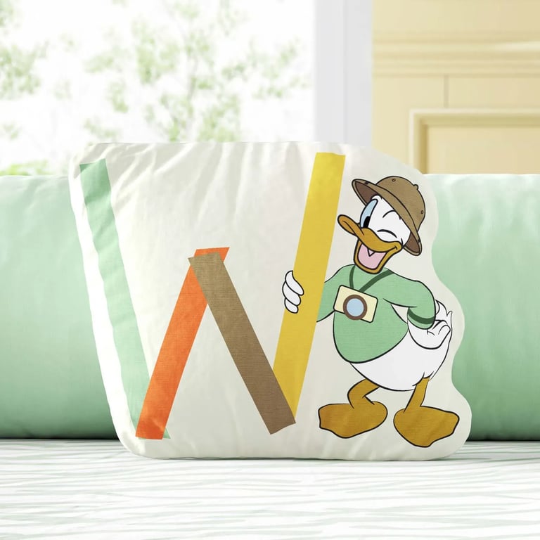 Almofada Pato Donald Safári Letra W 20cm — vista alternativa