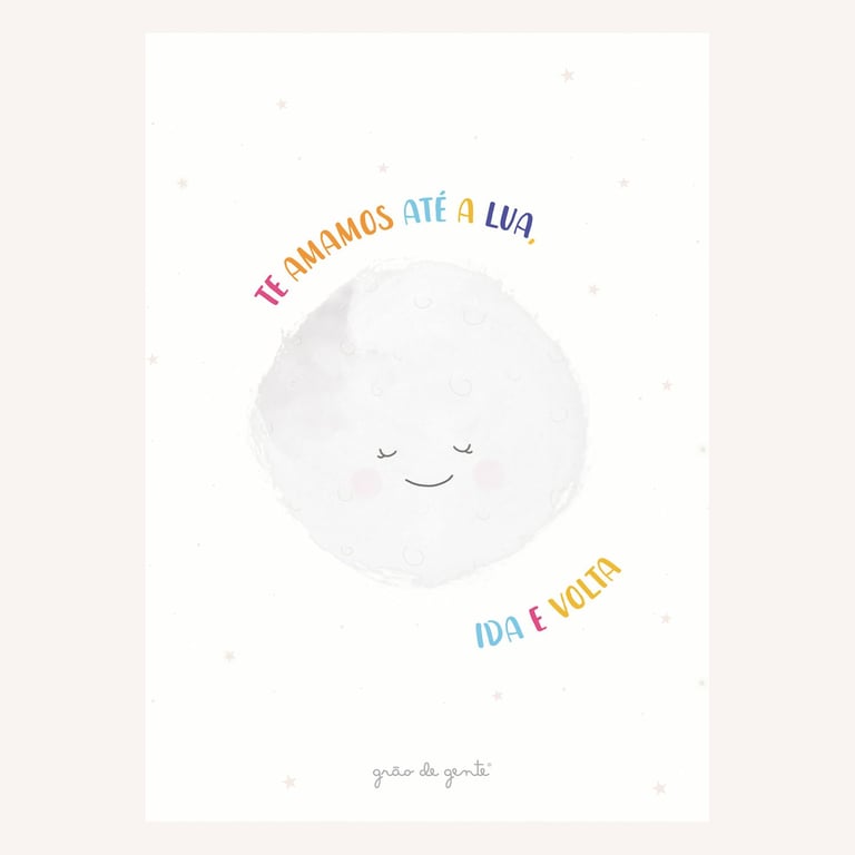 Pôster Adesivo Lua Doce Amor