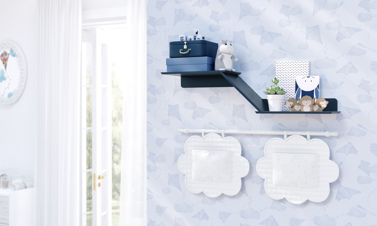 Prateleira Zig Azul Marinho