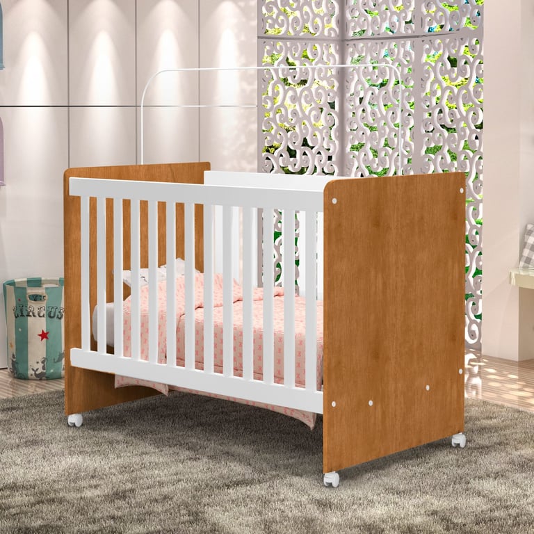 Berço Americano Azul e Branco Carol