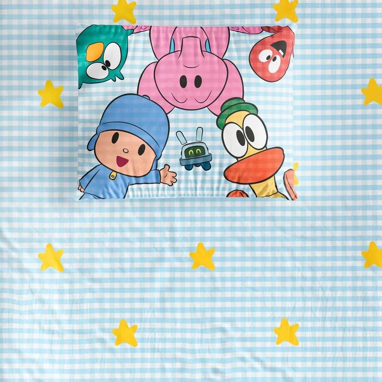 Lençol de Berço com Elástico Pocoyo Estrelinhas — vista alternativa