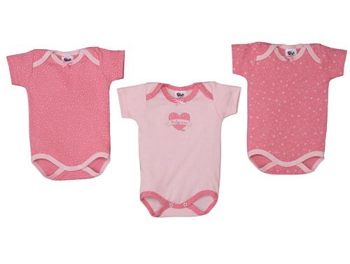 Kit Body Bebê Rosa 3 peças