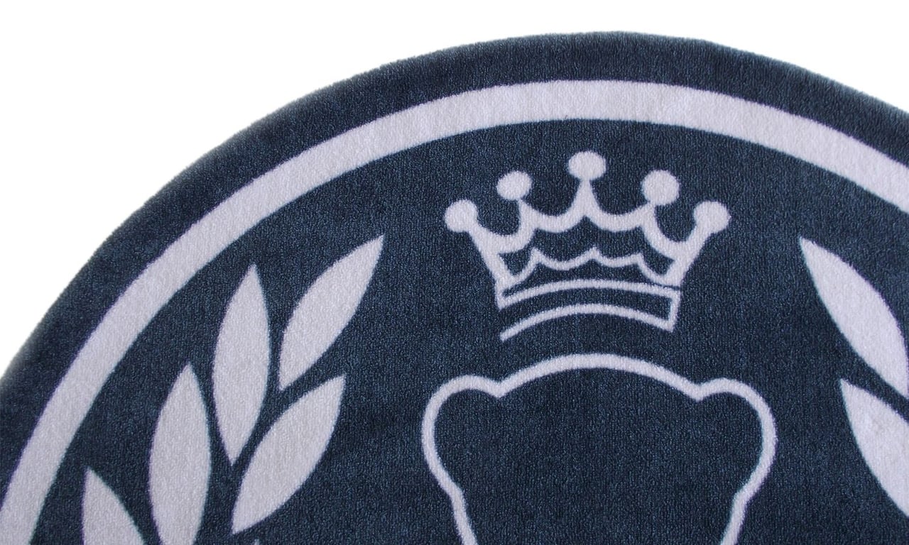 Tapete Redondo Urso Realeza Azul Marinho 1,60m