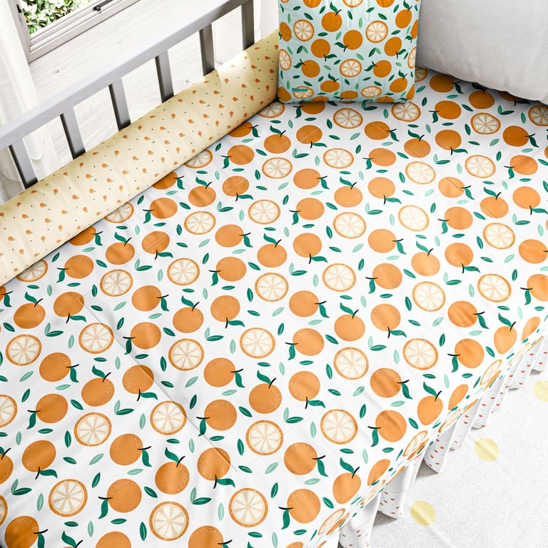 Edredom de Berço Laranja