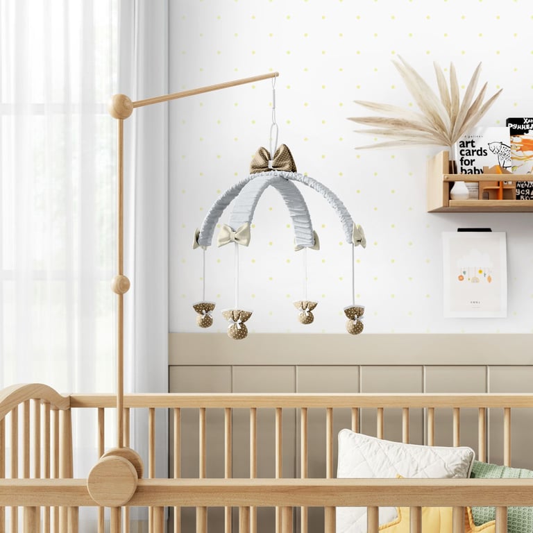 Móbile Poá Bege e Cinza — vista alternativa