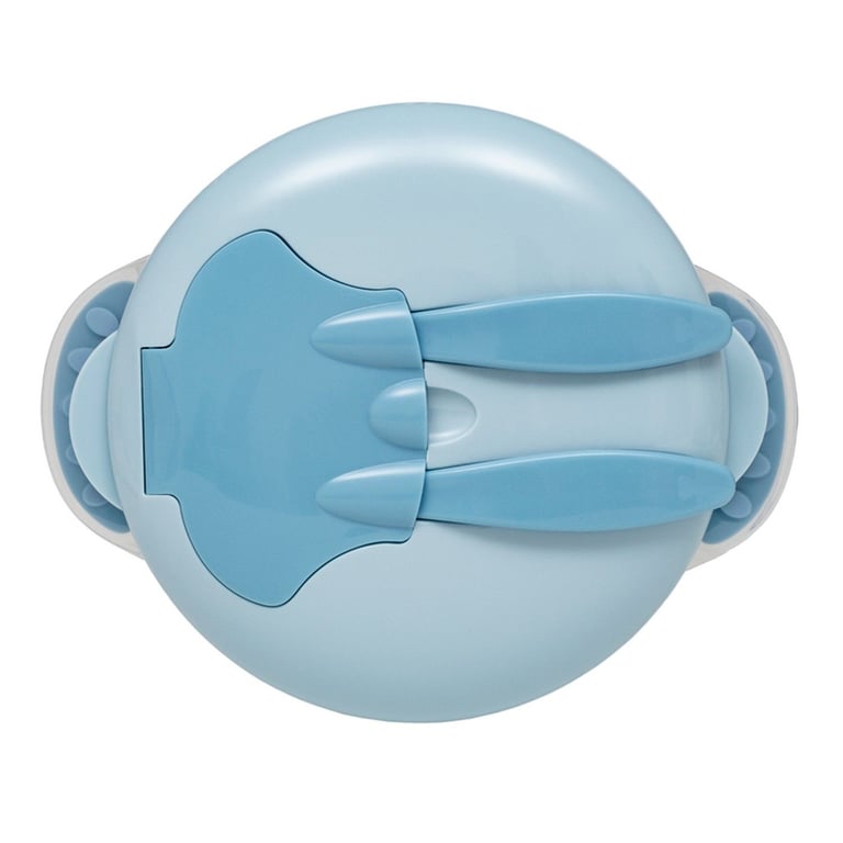 Kit Refeição com Compartimento e Talheres Azul