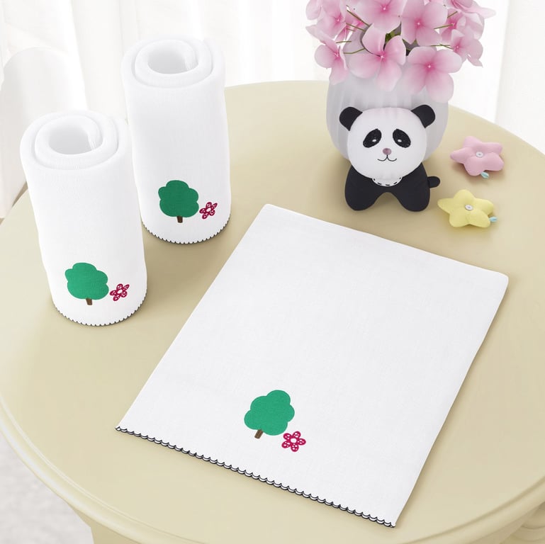 Jogo de Fraldas Ombro Floral Moderna com 3